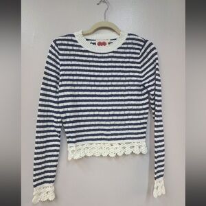 LovLov Striped Lace Sweater